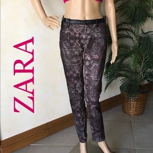 Zara women’s pants/jeans snake print